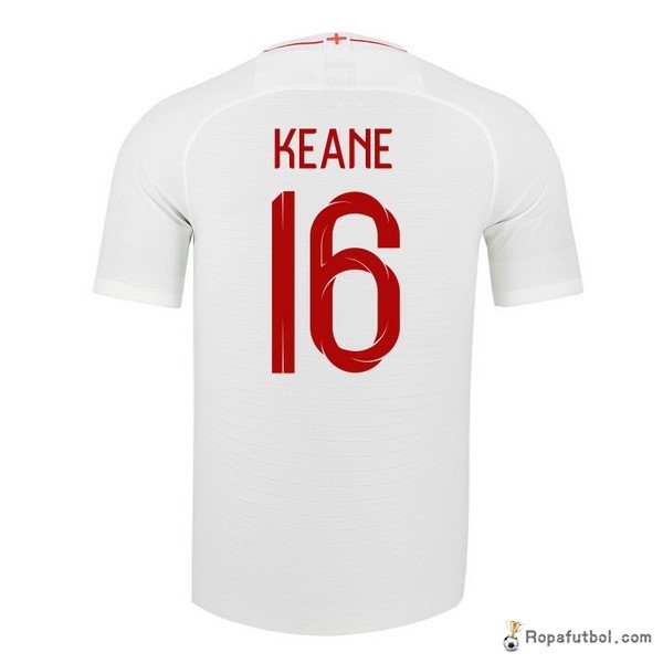 Camiseta Inglaterra Replica Primera Ropa Keane 2018 Blanco